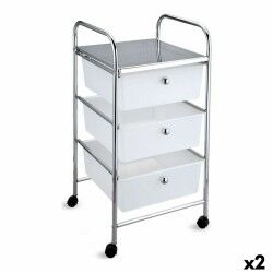 Cassettiera Confortime Metallo Con ruote Plastica 33 x 32,5 x 65 cm (2 Unità)