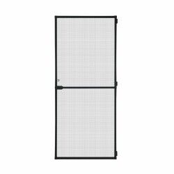 Rideau Moustiquaire Schellenberg Portes Avec cadre Fibre de Verre Noir Aluminium (100 x 210 cm)