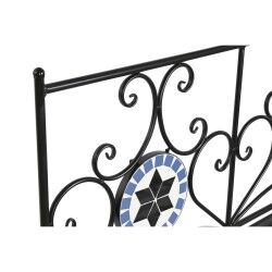 Panca DKD Home Decor Ceramica Mosaico Nero Metallo Multicolore (111 x 54 x 88 cm)