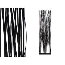 Paravento Varas Nero Legno di salice 50 x 185 x 12 cm