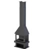 Huesca 3-Glass Wood Burning Fireplace Bronpi 10 kW