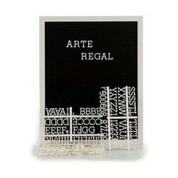 Schilderij Zwart Wit Paneel 144 Letters (2,5 x 50,5 x 40,5 cm) (12 Stuks)