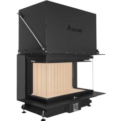 Lareira a Lenha Crystal 90 Max A.Caminetti 3 Lados de Vidro