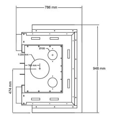 Camino a legna Crystal 80 Max A.Caminetti 3 lati in vetro