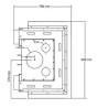 Crystal 80 Max Wood-Burning Fireplace A.Caminetti 3 Glass Sides