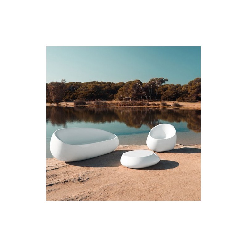 Stone Table Basse Vondom Blanc Mat