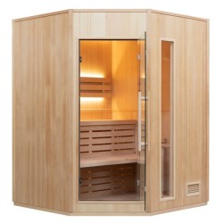 Zen Angular Steam Sauna 3-4 posti LED Pacchetto completo France Sauna