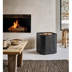 Rastrelliera Taikal in acciaio satinato nero Dixneuf Design