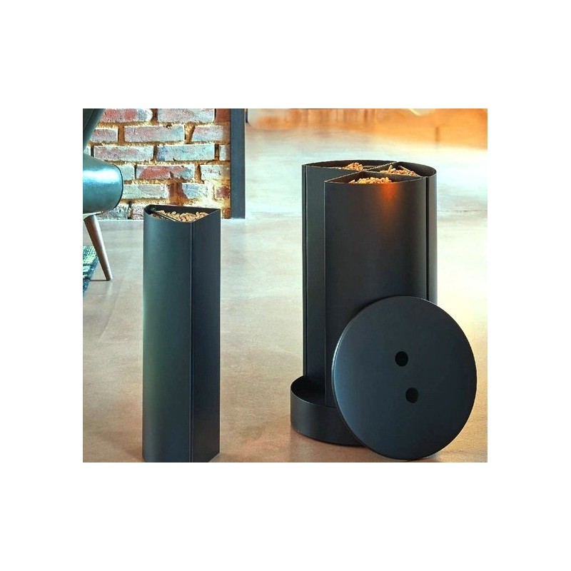 Fractio Holzpelletlagerung Sandgestrahlt Grau Dixneuf Design