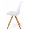Lot de 4 Chaises Blanches Piétement Chêne KosyForm