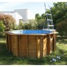 Piscine Bois Sunwater 360 All in One Ubbink Liner bleu