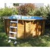 Piscine Bois Sunwater 360 All in One Ubbink Liner bleu
