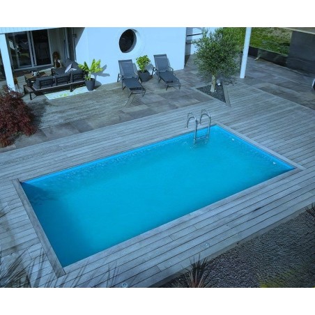 Piscina de Madeira Ubbink Azura 400x200 H126cm Blue Liner