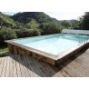 Piscina de madera Ubbink Azura 400x200 H126cm Blue Liner