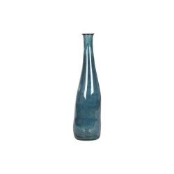 Vaas DKD Home Decor 18 x 18 x 80 cm Blauw Gehard glas