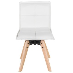 Lot de 2 Chaises Similicuir Blanc KosyForm