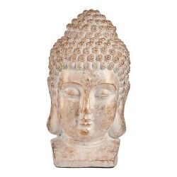 Dekorative Gartenfigur Ibergarden CC20488 Weiß Gold Polyesterharz 35 x 65,5 x 38 cm Kopf Buddha