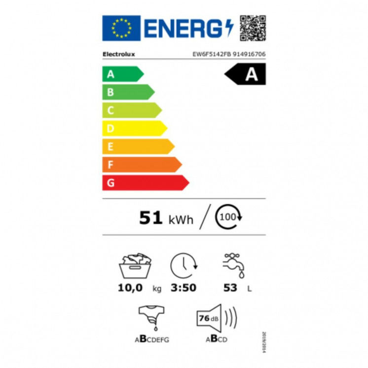 Lavadora Electrolux EW6F5142FB 10 KG 1400 RPM Blanco 10 kg