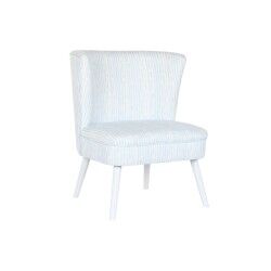 Fauteuil DKD Home Decor 73 x 67 x 85 cm Bleu Bois Blanc