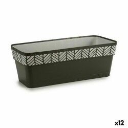 Zelfwaterende plantenpot Stefanplast Orfeo Antraciet Plastic 18 x 17 x 49,5 cm (12 Stuks)