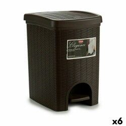 Pedaalemmer Stefanplast Elegance Bruin Plastic 20 L (6 Stuks)