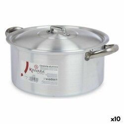 Casseruola con coperchio Kinvara 100007 Argentato 5 L (10 Unità)