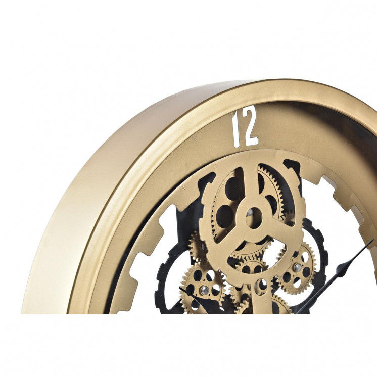 Horloge Murale DKD Home Decor Doré Argenté Verre Fer 50 x 8 x 50 cm (3 Unités) (2 Unités)