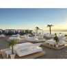Bain de Soleil Vela Daybed Vondom Rond Blanc Mat avec Pergola