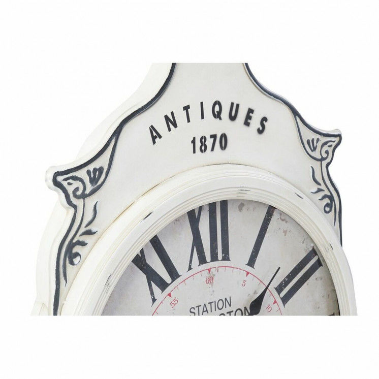 Orologio da Parete DKD Home Decor Bianco Nero Cristallo Ferro 61 x 6 x 89 cm (2 Unità)