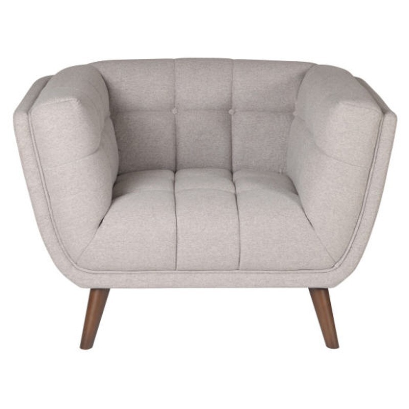 Fauteuil en Tissu Gris Clair Meryl KosyForm