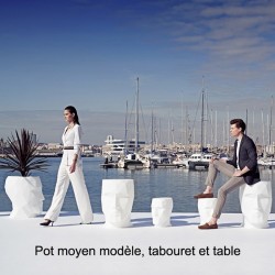 Pot Adan Vondom Modèle Moyen Ecru