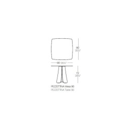 Table Design Pezzettina Vondom Noir 80x80xH72
