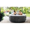 Aufblasbare Spa Intex Baltik Blasen Luxus grau Cerusé 4 Orte