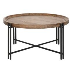 Table Basse Home ESPRIT Bois Métal 90 x 90 x 45 cm