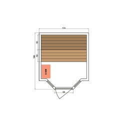 Sauna vapeur Zen 6 places LED Pack complet 6kW France Sauna