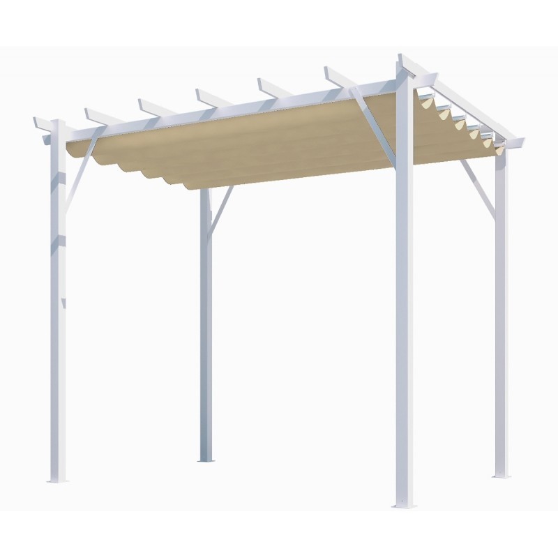 Pergola Aluminium Habrita Anthracite 12m2 with shade canvas