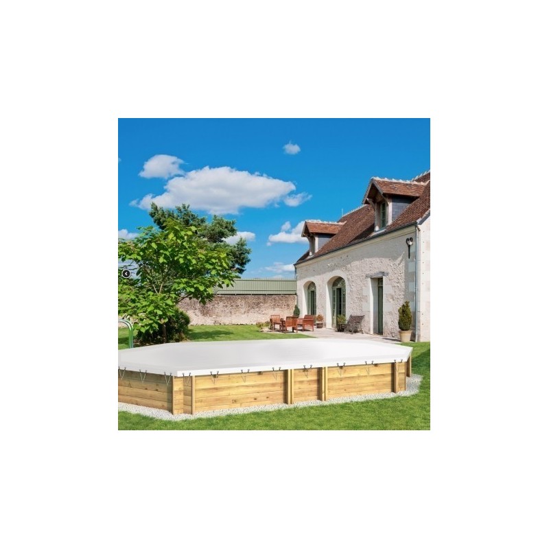 Couverture d’hiver piscines bois octogonales allongées OCTO Plus 640