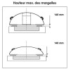 Couverture de Piscine en Aluminium et Polycarbonate 394x854x140 Abrilios