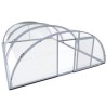 Mid-height Telescopic Pool Enclosure 394x642x137 Trend3 Azuro Abrilios