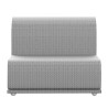 Fauteuil central Vondom design Suave en tissu déperlant blanc Iceberg 1037