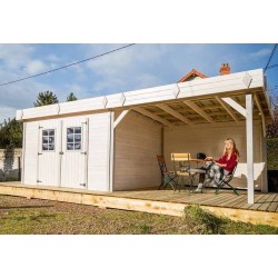 Abri de jardin Dinan Habrita 20,64 m2 avec terrasse et toiture acier