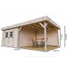 Abri de jardin Dinan Habrita 20,64 m2 avec terrasse et toiture acier
