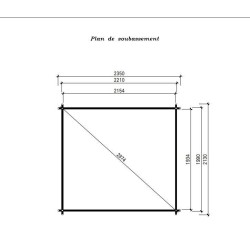 Abri de Jardin Habrita Dublin en bois massif 5,32 m2 avec toit plaques ondulées