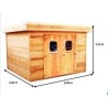 Abri de Jardin en bois Dinan Habrita 7,97 m2 avec toit Plat
