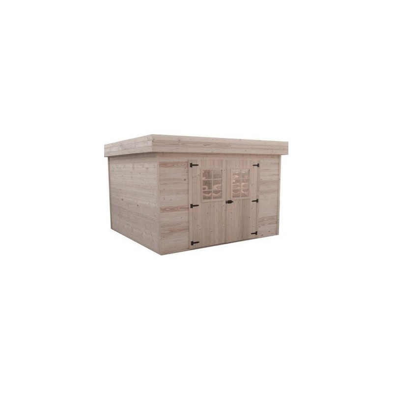 Abri de Jardin en bois Dinan Habrita 7,97 m2 avec toit Plat