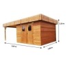 Cobertizo de jardín Habrita Thizy en madera termotratada 11,53 m2 con techo de acero
