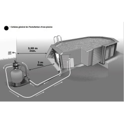 Piscine Bois Ubbink Azura 400x750 H130 Liner Beige