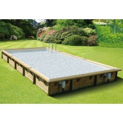 Pool Holz Ubbink Azura 400x750 H130 Liner Beige