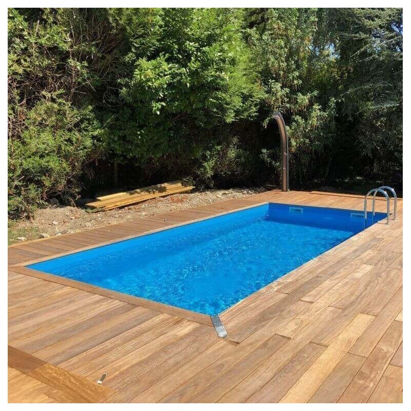 Piscine Bois Ubbink Linéa 350x650 H140cm Liner Beige