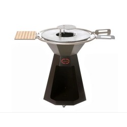 Brasero El Churrasco pirámide negra plancha Tonio